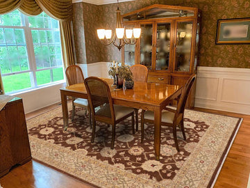 handmade Traditional Kafkaz Brown Beige Hand Knotted RECTANGLE 100% WOOL area rug 10 x 14